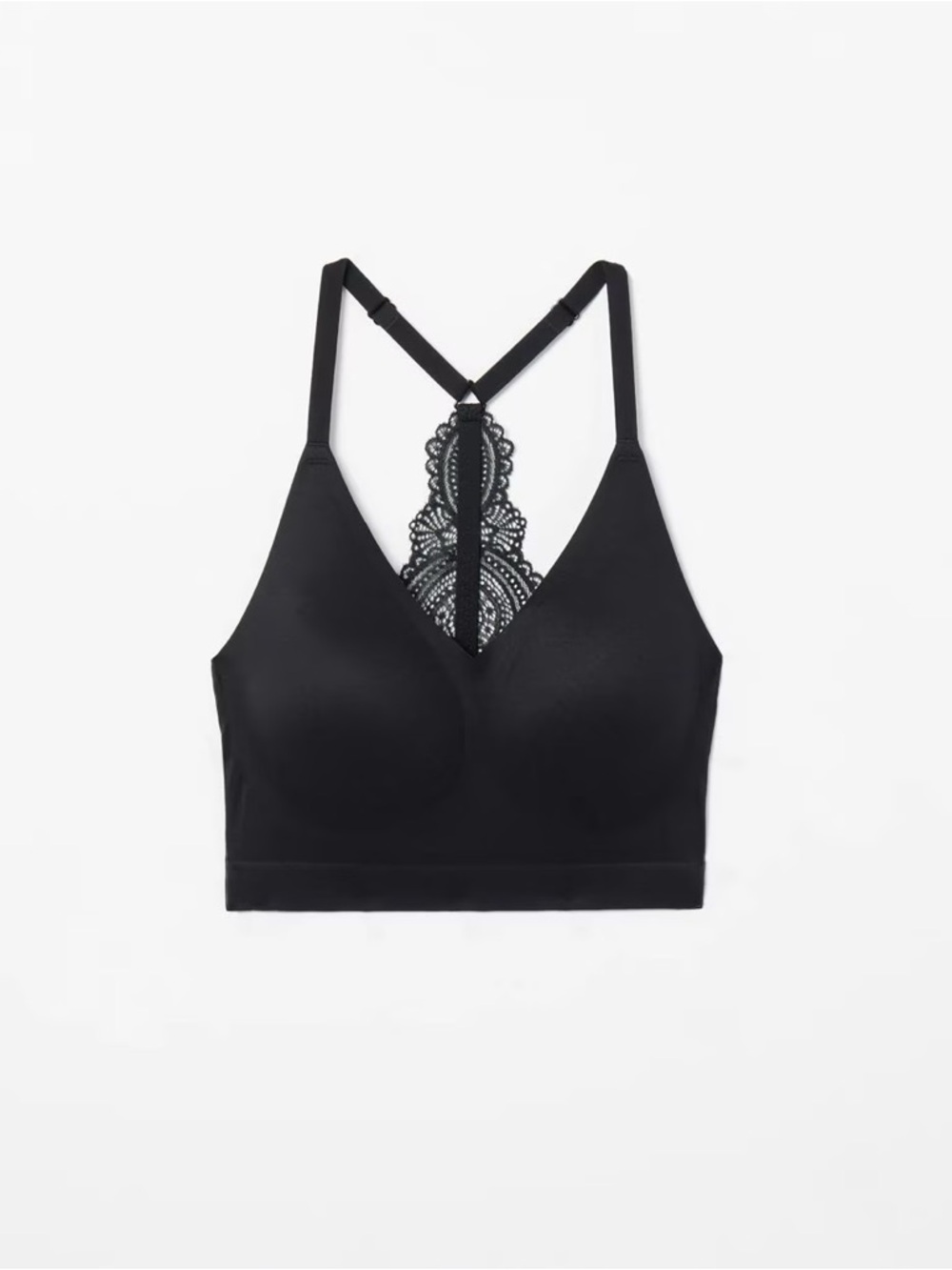 Soma Enbliss Black Racerback Bralette with Lace Back